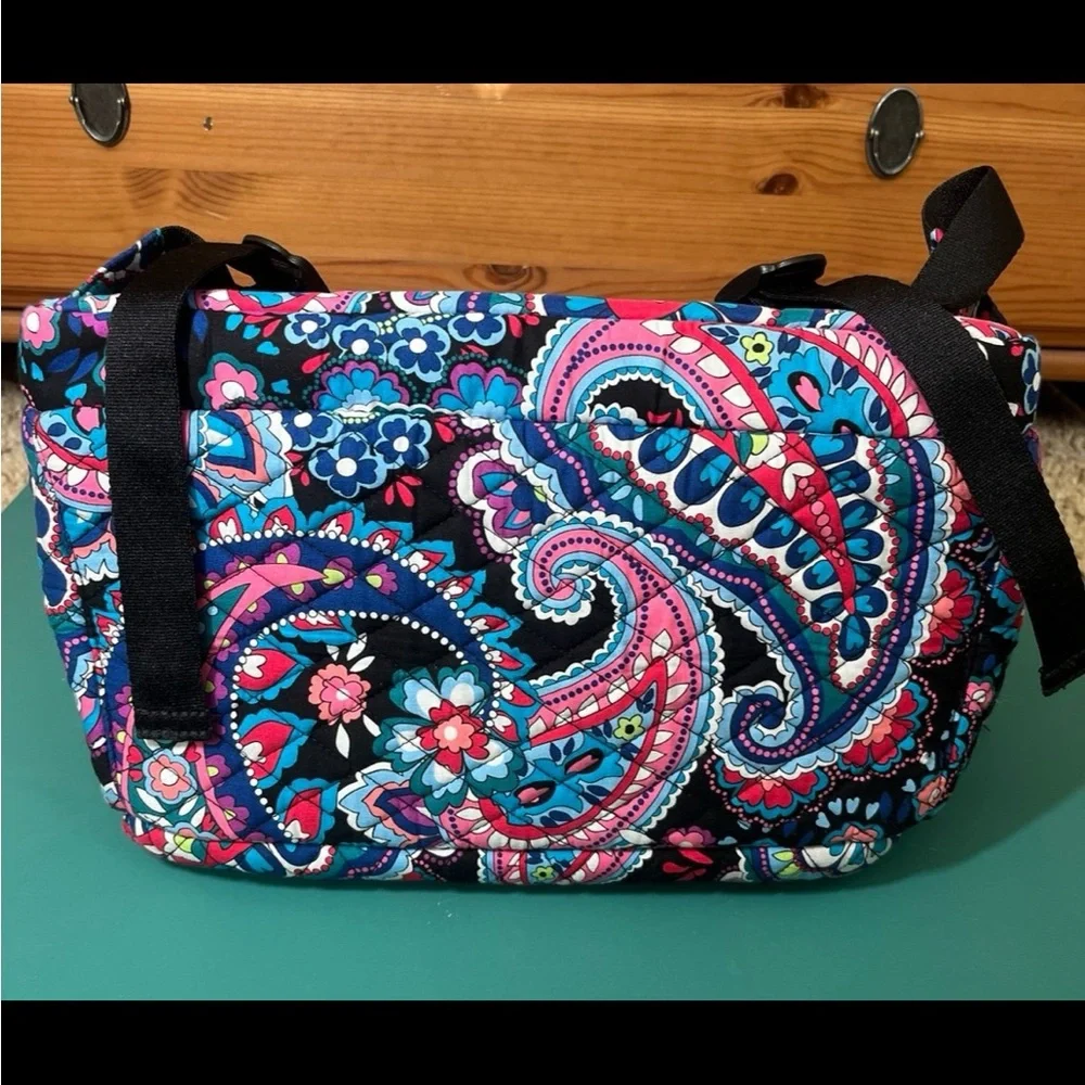Vera Bradley Haymarket Paisley Black Floral LG Essential Laptop Backpack - Picture 6 of 11